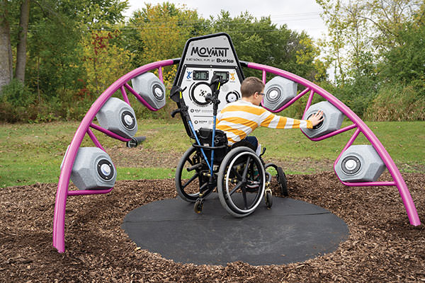 child playing in playground